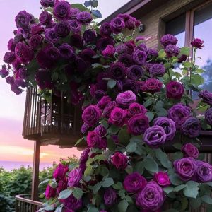 Роза Плетистая Плум Пэшн купить по цене от 610р. в интернет-магазине «Посадика» с доставкой почтой в в Татарске и по всей России – [изображение №1].